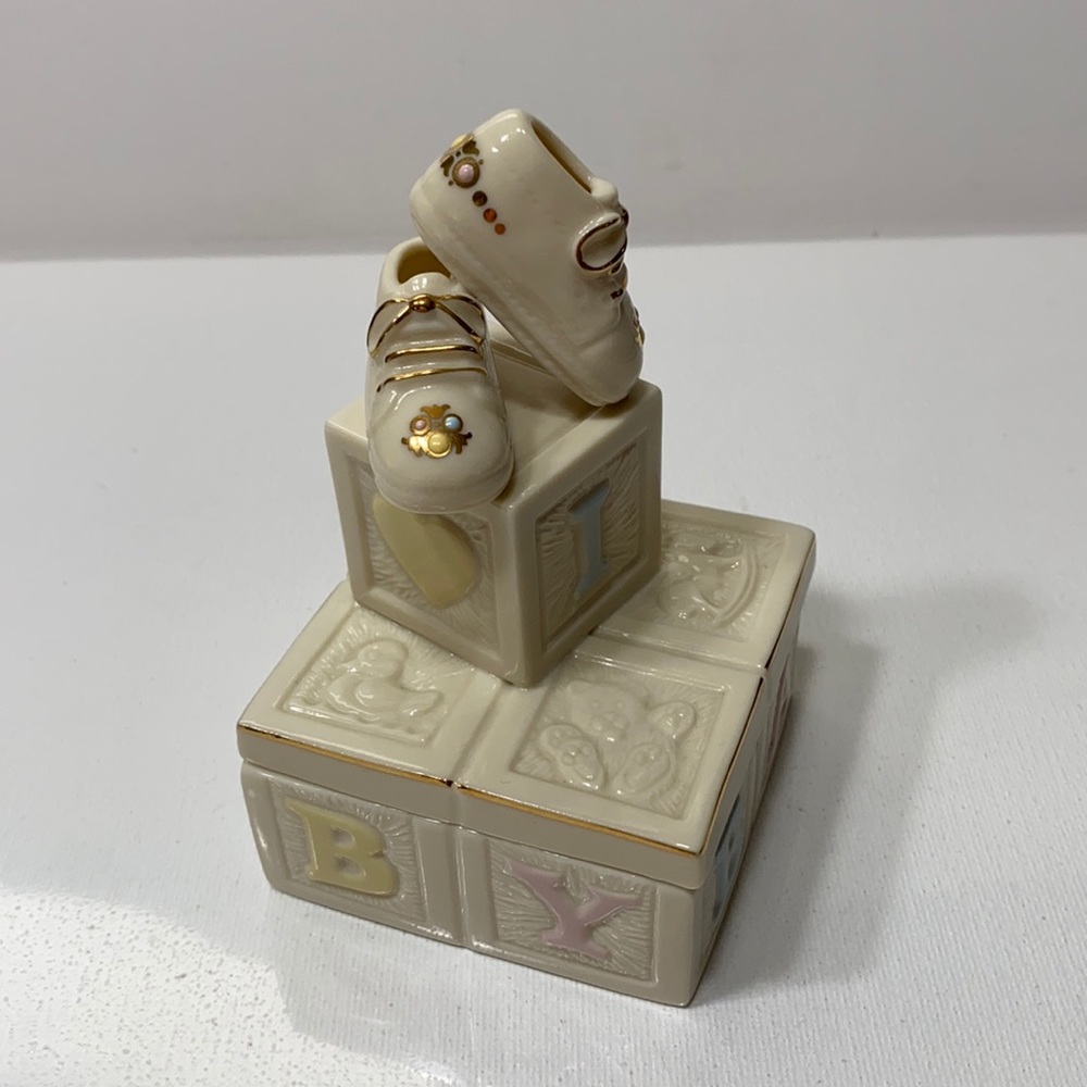Lenox baby porcelain trinket box